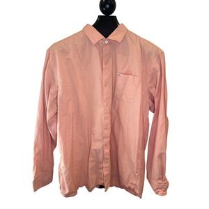Tommy Bahama Mens Coral Button Down Shirt Long Sleeve Cotton Silk Blend Size XXL